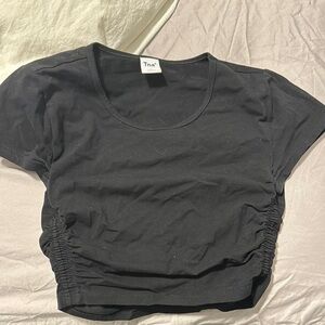 Aritzia TNA black crop top
